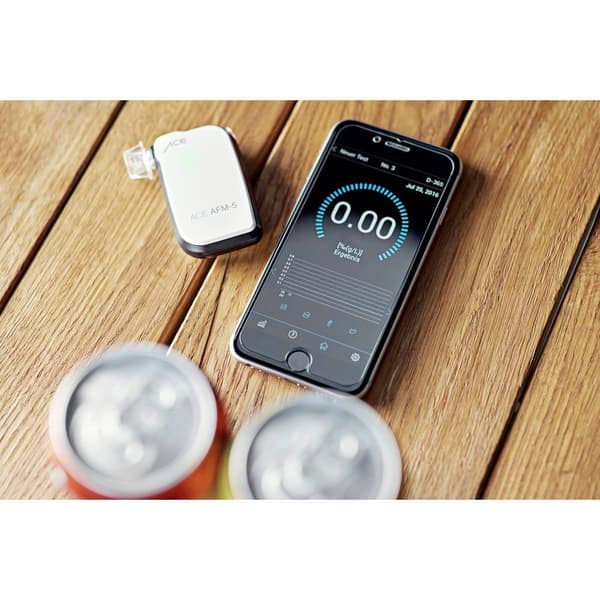 ACE AFM-5 Alkoholmätare Vit 0 till 4 ‰ Display via smartphone