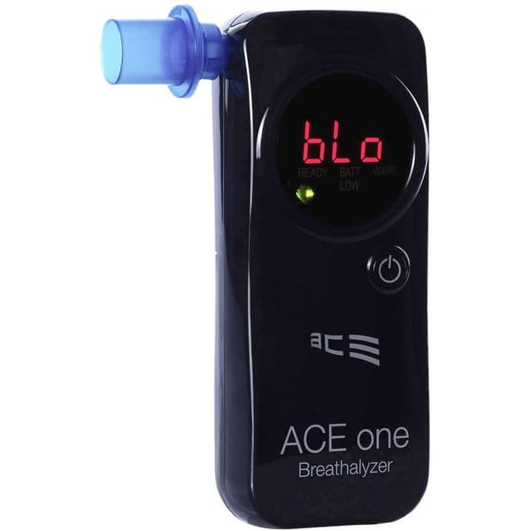 ACE one Alkoholmätare Svart 0 till 4 ‰ inkl. Display, Nedräkningsfunktion, Separata enheter visningsbara