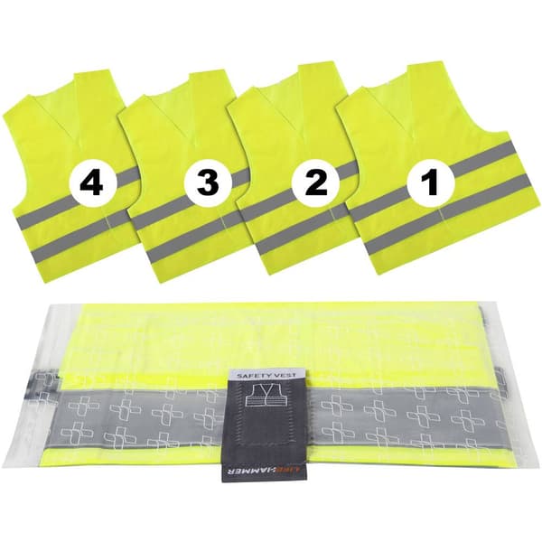 LifeHammer 10474 SAFETY VEST ULTRA Varningsväst Vuxen EN 20471 ISO 20471 4 st