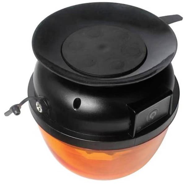 SecoRüt Varningsljus 95003 12 V/DC, 24 V/DC Uppladdningsbara batteri Magnetisk fastsättning, Magnetfot, Sugkopp Orange