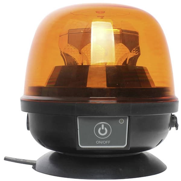 SecoRüt Varningsljus 95003 12 V/DC, 24 V/DC Uppladdningsbara batteri Magnetisk fastsättning, Magnetfot, Sugkopp Orange