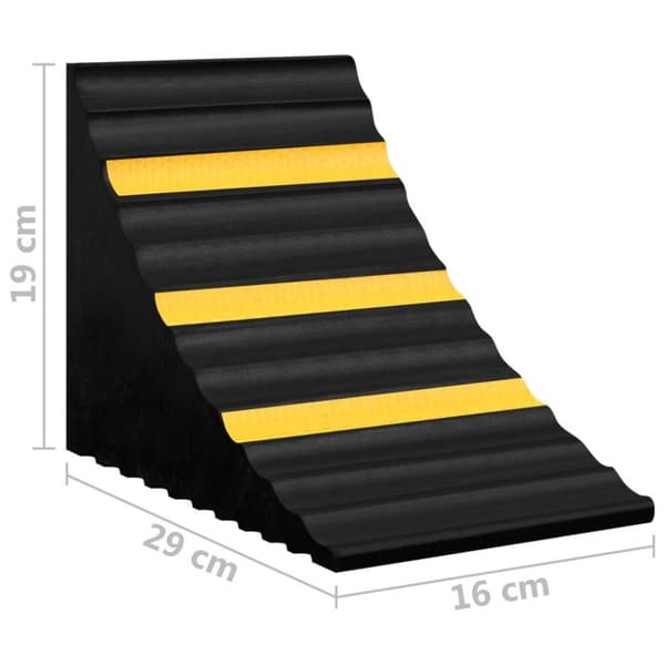 vidaXL Pyöräkiilat 2 kpl 29x16x19 cm kumi