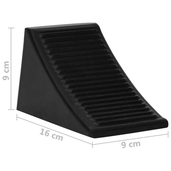 vidaXL stopklods til parkering 4 stk. 16x9x9 cm gummi