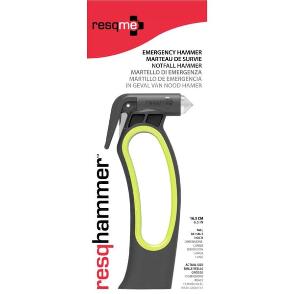resqme 510.1400.51 Resqhammer Nödhammare Bälteskniv (B x H x D) 70 x 165 x 25 mm 1 st