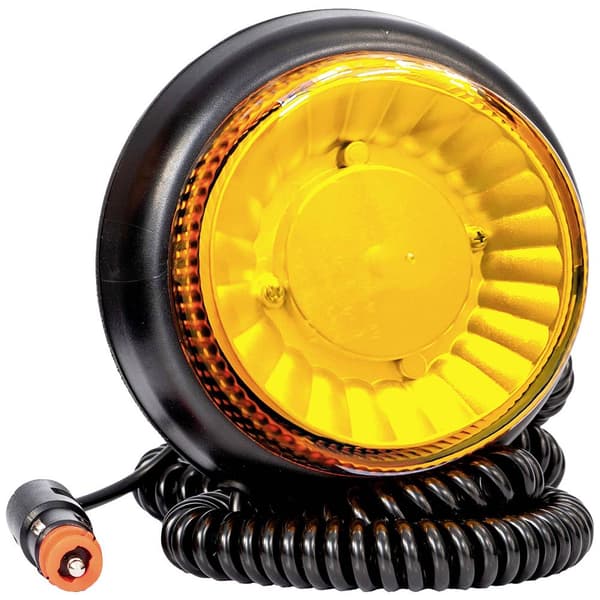 Fristom Varningsljus FT-101 DF LED MAG M78 12 V, 24 V, 36 V med DIN-kontakt (12 mm), via bilens elsystem Magnetfot Oran
