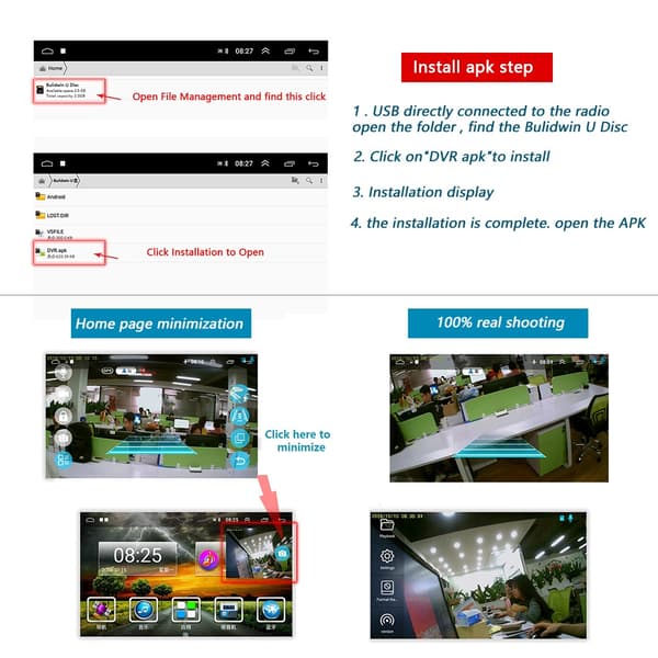 Dash Cam, ADAS-teknologi, HD-videooptagelse, 32G