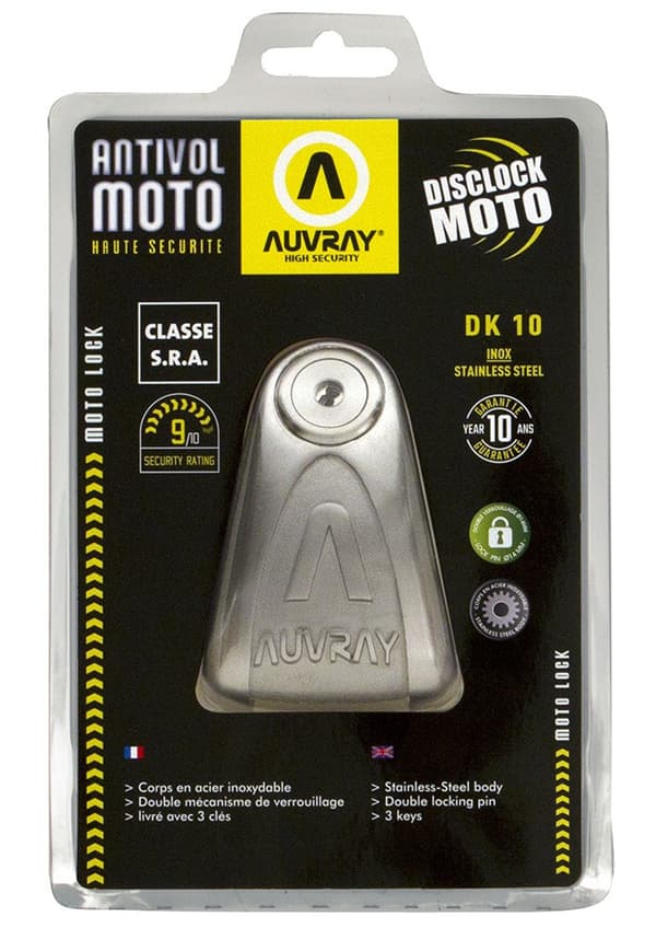 AUVRAY DK10 skivelås - rustfrit stål, stiftdiameter 10 mm (S.R.A. klasse)