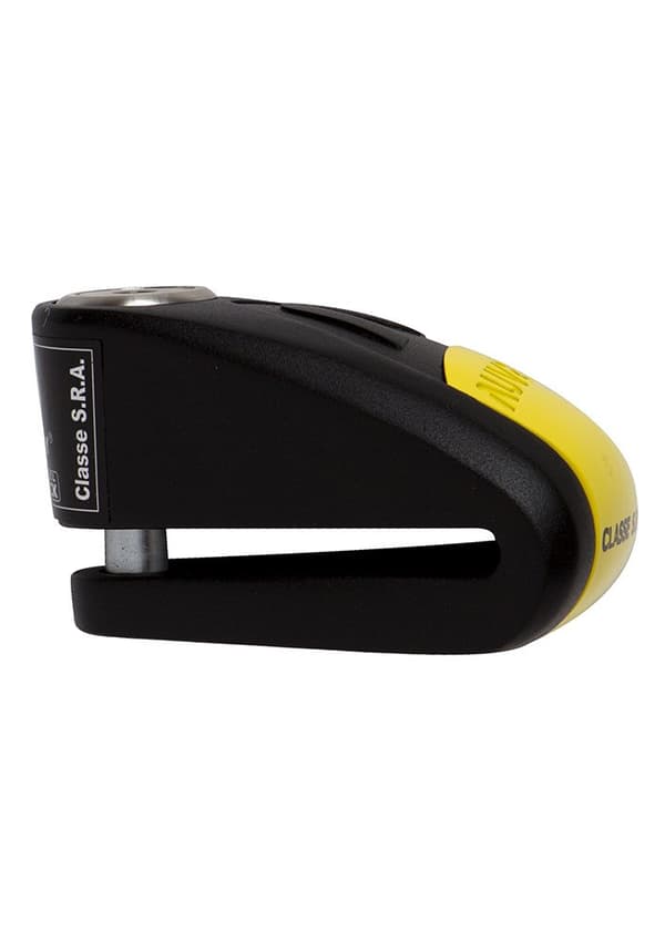 AUVRAY levylukko hälyttimellä B-LOCK 14 - musta/keltainen, tapin halkaisija 14mm (S.R.A. ja ART-luokka)