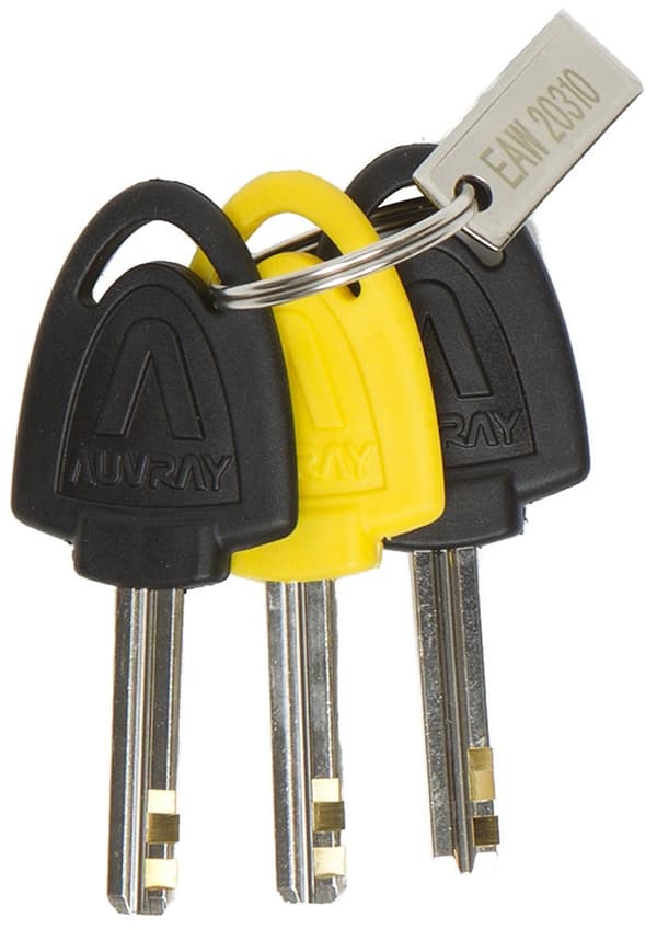 AUVRAY skivlås med larm B-LOCK 14 INOX - rostfritt stål, stiftdiameter 14mm (S.R.A. och ART klass)