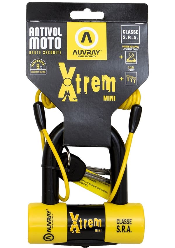 AUVRAY XTREM MINI hänglås med påminnelse - stiftdiameter 16mm, 116mm x 119mm (S.R.A.-klass)