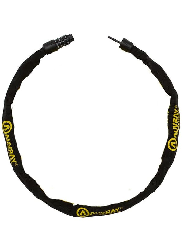 AUVRAY K-BLOC 90 kæde med kombinationslås - længde 90 cm, diameter 4 mm SORT