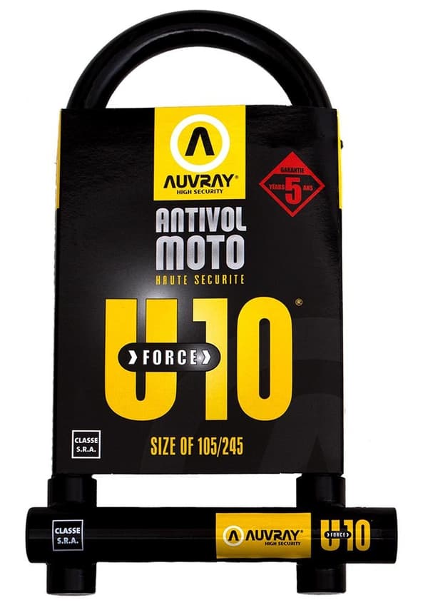 AUVRAY U-LOCK U-FORCE -lukko 10 - 105 x 245 mm, tapin halkaisija 18 mm (S.R.A.-luokka)