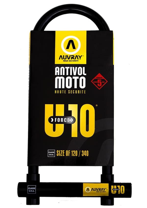 AUVRAY U-LOCK U-FORCE -lukko 10 - 120 x 340 mm, tapin halkaisija 18 mm (S.R.A.-luokka)