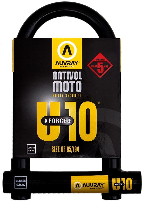 AUVRAY U-LOCK U-FORCE -lukko 10 - 95 x 194 mm, tapin halkaisija 18 mm (S.R.A.-luokka)
