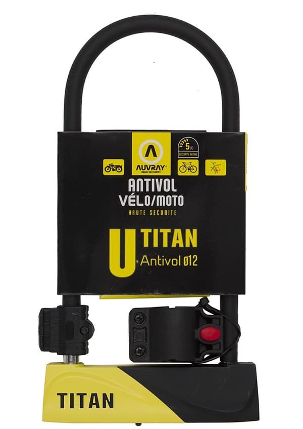 AUVRAY U-LOCK TITAN 320 lukko kahvalla - 165 x 320mm
