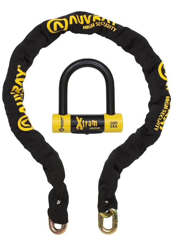 AUVRAY kæde- og hængelåssæt XTREM MEDIUM - længde 140 cm, diameter 13,5 mm (S.R.A. klasse)