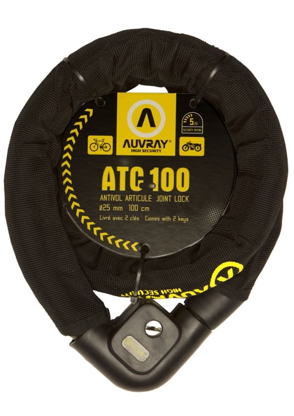 AUVRAY ATCG 100 sikkerhedskabel med lås - længde 100 cm, diameter 22 mm
