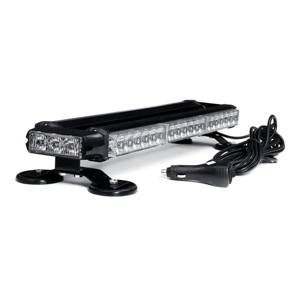 Amber Traffic Advisor Light Bar, 42 LED-lampor, 7 blinklägen, magnetisk bas