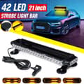 Miniatyrbild 2 av 5: Amber Traffic Advisor Light Bar, 42 LED-lampor, 7 blinklägen, magnetisk bas