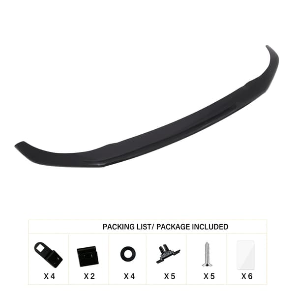 Matte Black Motorhjelmsbeskytter, Lav-Medium Profil Design, Holdbart ABS Materiale,motorhjelm beskyttelse