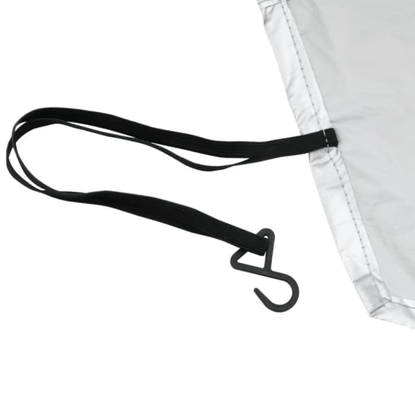 vidaXL Halvt biltrekk med kroker Silver L