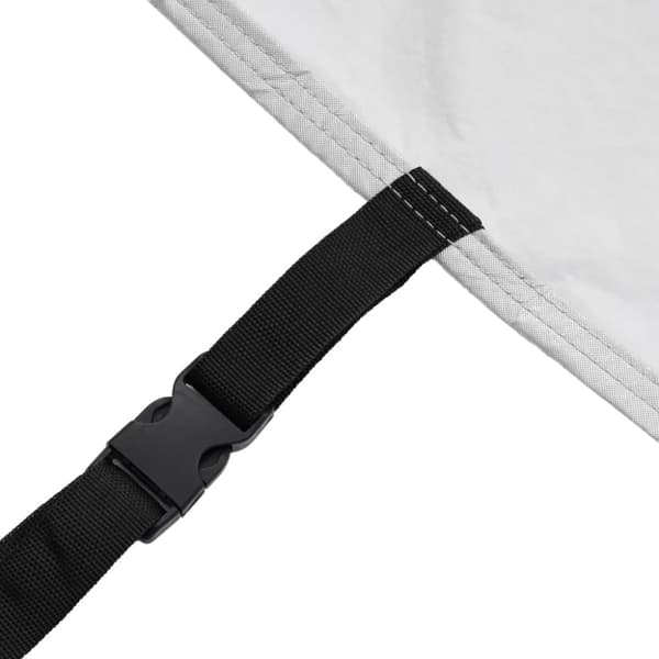 vidaXL Bilöverdrag för Sedan med spännband silver XXL heltäckande