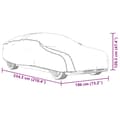Miniatyrbilde 11 av 11: vidaXL Biltrekk for Sedan med spennestropper full sølv XL PEVA