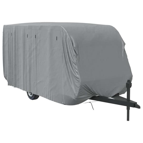 vidaXL asuntovaunun päällinen harmaa 670x250x220 cm kuitukangas