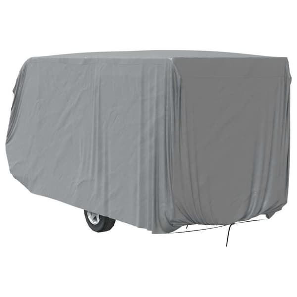 vidaXL asuntovaunun päällinen harmaa 670x250x220 cm kuitukangas