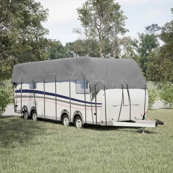 vidaXL Takskydd för husvagn grå 1000x300 cm non-woven tyg