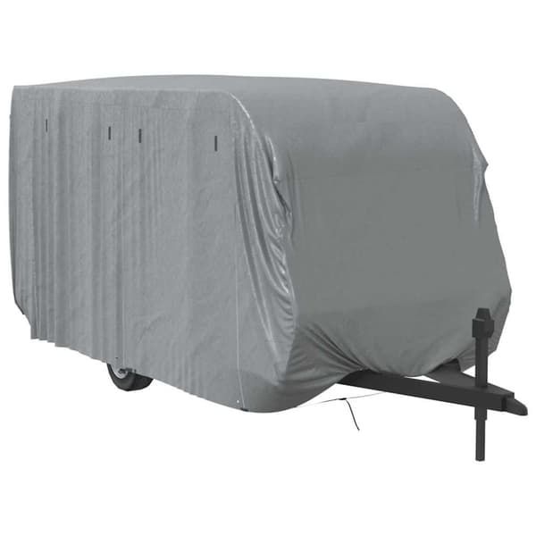 vidaXL Husvagnsöverdrag grå 460x250x220 cm non-woven tyg