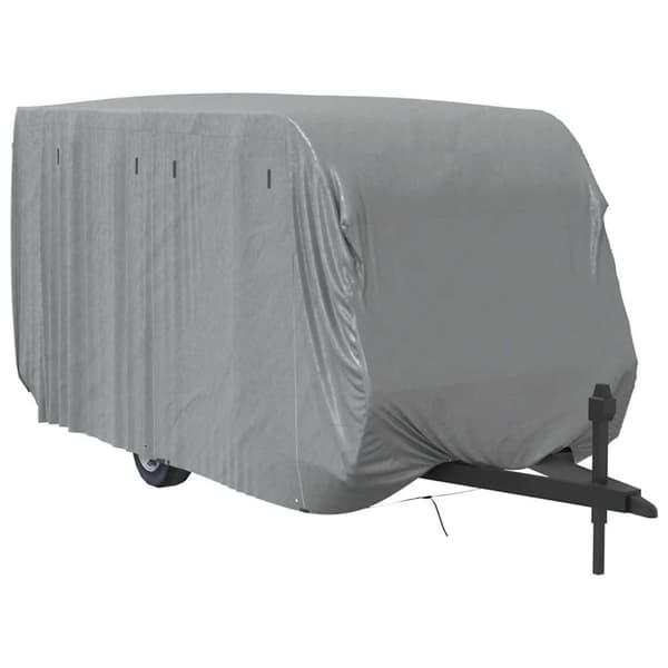 vidaXL Husvagnsöverdrag grå 460x250x220 cm non-woven tyg