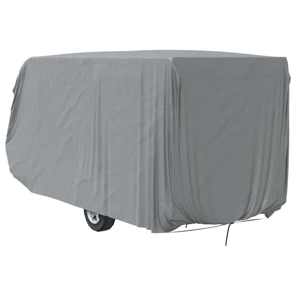 vidaXL Husvagnsöverdrag grå 550x250x220 cm non-woven tyg