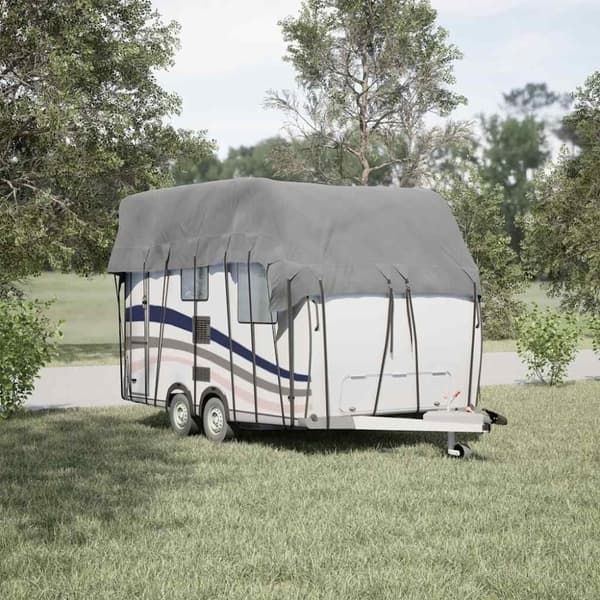 vidaXL Takskydd för husvagn grå 600x300 cm non-woven tyg
