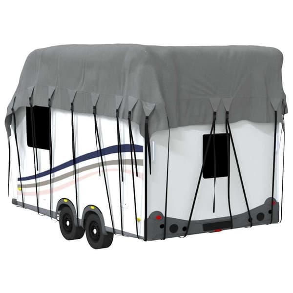 vidaXL Takskydd för husvagn grå 600x300 cm non-woven tyg
