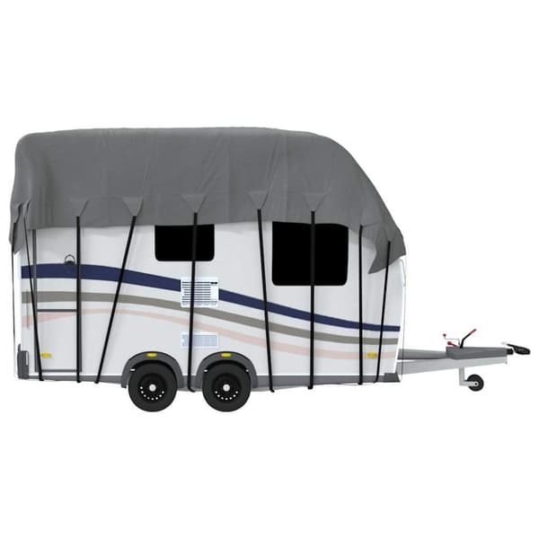 vidaXL Takskydd för husvagn grå 500x300 cm non-woven tyg