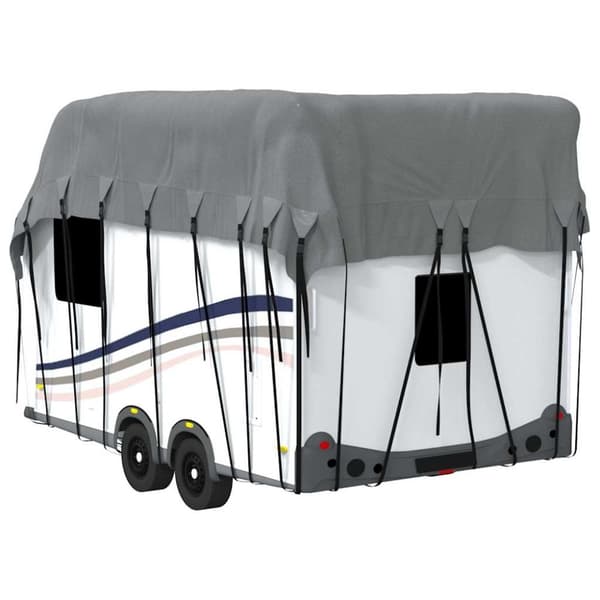 vidaXL Takskydd för husvagn grå 500x300 cm non-woven tyg