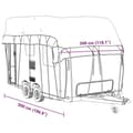 Miniatyrbillede 10 af 10: vidaXL Takskydd för husvagn grå 500x300 cm non-woven tyg