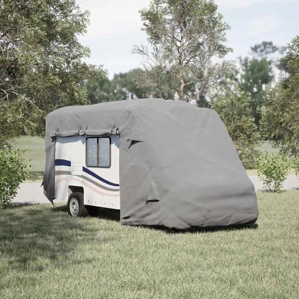 vidaXL asuntoauton päälliset harmaa 610x235x275 cm kuitukangas