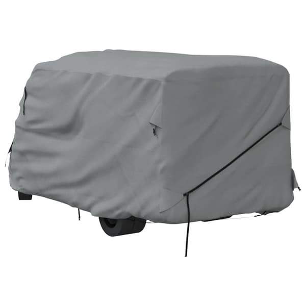 vidaXL asuntoauton päälliset harmaa 610x235x275 cm kuitukangas