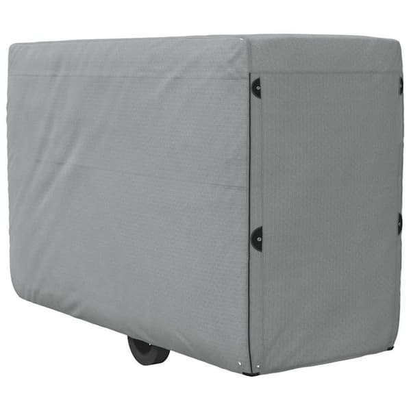 vidaXL hevosperävaunun päällinen harmaa 376x168x240 cm kuitukangas