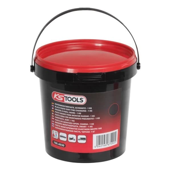 Hink med svart däckfett, 1Kg - svart - KS TOOLS