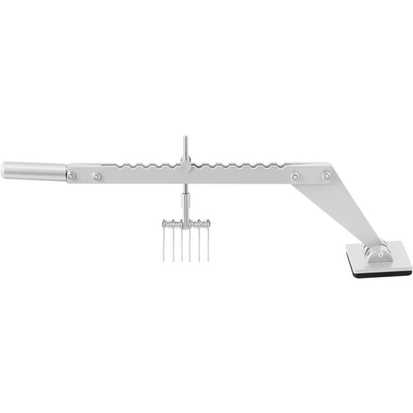 Bärbar 625mm längd enkelbens buckla dragstång med 6 klor krokar, justerbar vridbar fot, anti-chockdyna, låsanordning, bred applikation
