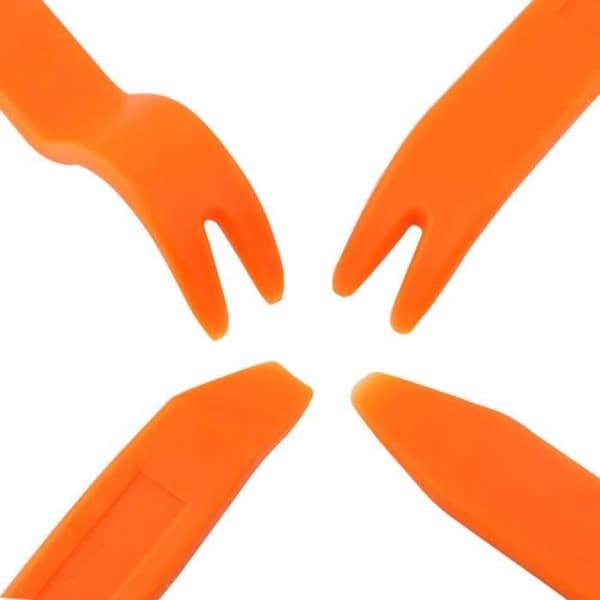 Demonterings- och installationsverktyg - Professionellt - 4 delar - Orange färg - Bil - Flerbruk