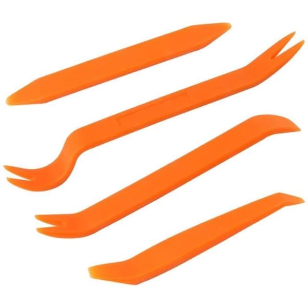 Demonterings- och installationsverktyg - Professionellt - 4 delar - Orange färg - Bil - Flerbruk