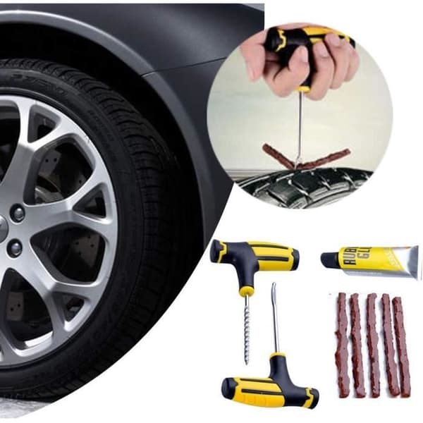 Pwtchenty Reparationssats för bildäck, 1 set Reparationsverktyg för bildäck Professionell Auto Motorcykel Tubeless Vacuum Pn[258]
