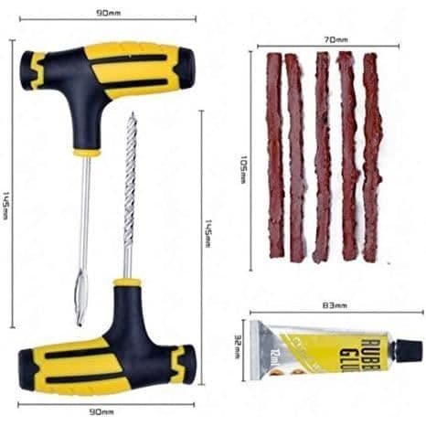 Reparationssats för fordonsdäck Bil Bil Motorcykel Cykel Tubeless däck Punktering Plug-Reparation Tool Kit Nåltillbehör[1199]