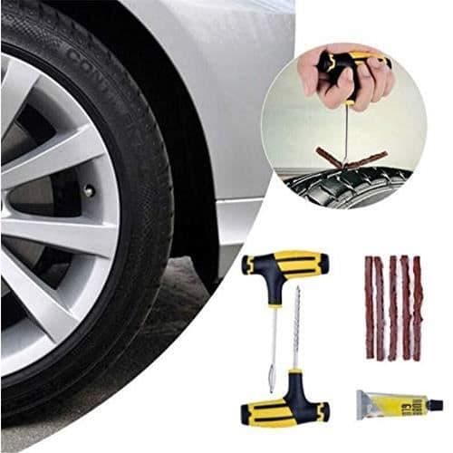 Fordon Däckreparationssats Bil Bil Motorcykel Cykel Tubeless däck Punktering Plug-Reparation Tool Kit Nåltillbehör VO869