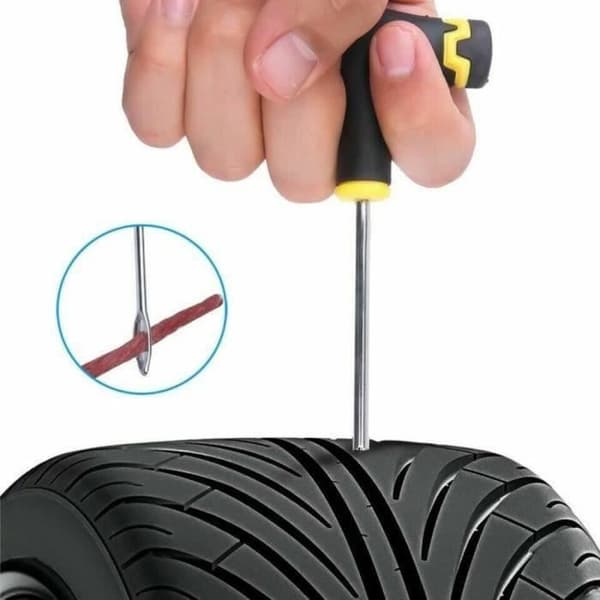 Tubeless däckreparationssats - ZEEKSON - 9 st - Kompatibel med bil och motorcykel - Innehåller 5 nya bitar