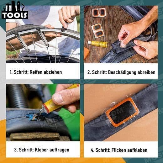MAVURA Cykeldäck » VERKTYG cykeldäck cykeldäck reparationssats patchar däckreparationssats däckreparationssats